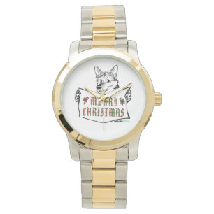 Weihnachts-Hund: Frohe Weihnachten! Armbanduhr