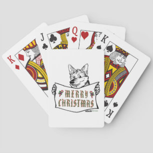 Weihnachts-Hund: Frohe Weihnachten! Spielkarten