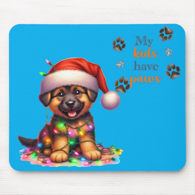 Weihnachts-Hund-Mauspad  Mousepad (Vorne)