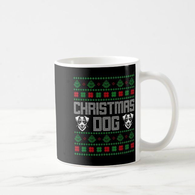Weihnachts Hund Papa Pullover Jack Russell Pyjama  Kaffeetasse (Rechts)