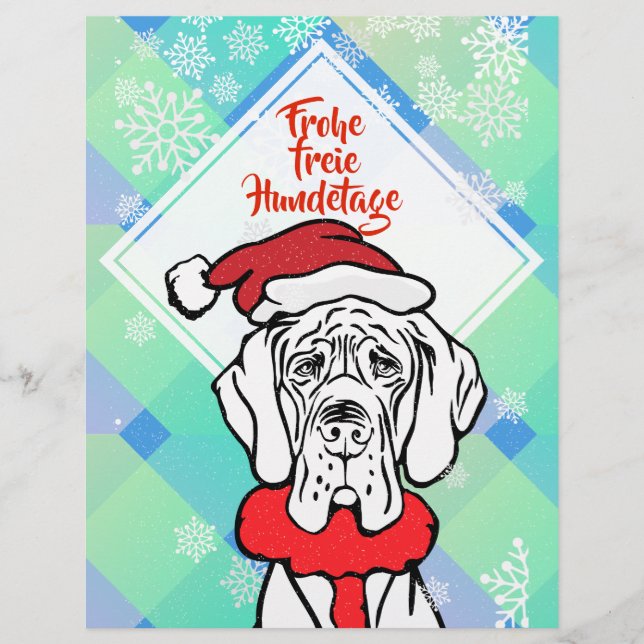 Weihnachts-Hund Streuzettel Flyer (Vorne)