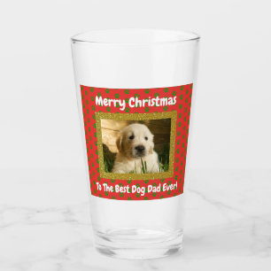 Weihnachts-Hund Vater Bestes Pet Foto Beer Pint Glas