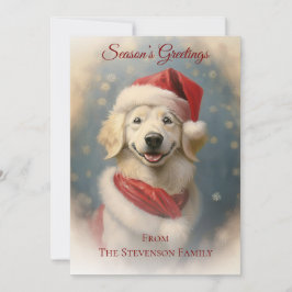 Weihnachts-Hund Weihnachtskarte Feiertagskarte