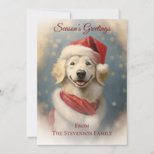 Weihnachts-Hund Weihnachtskarte Feiertagskarte