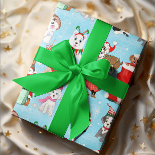 Weihnachts-Hunde-Feier Geschenkpapier