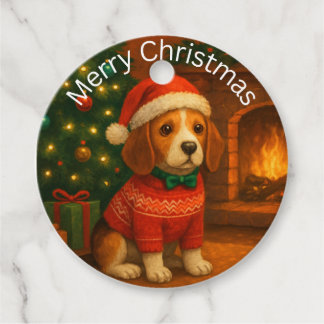 Weihnachts-Hunde-Geschenkanhänger Geschenkanhänger