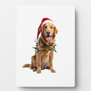 Weihnachts-Hunde-Shirt, Weihnachten Golden Retriev Fotoplatte