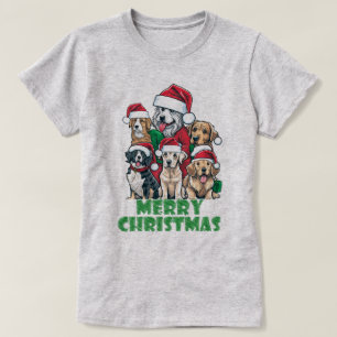 Weihnachts-Hunde Squad Feiertag für Hundeliebhaber T-Shirt