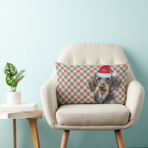 Weihnachts-Hundefreund Drahtbeschichteter Dachshun Lendenkissen