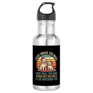 Weihnachts-Hundefreunde Snack schauen Edelstahlflasche