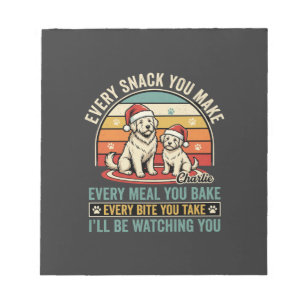 Weihnachts-Hundefreunde Snack schauen Notizblock