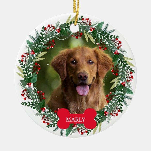 Weihnachts-Hundeschenke Geschenke für Heimtiere Be Keramik Ornament (Vorne)