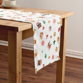 Weihnachts-Hundetisch-Runner - Für Hundefreunde Kurzer Tischläufer