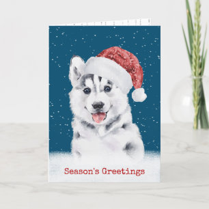 Weihnachts-Husky-Card Karte