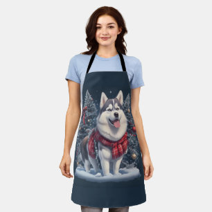 Weihnachts-Husky-Hund-Magie Xmas-Festtagsstimmung Schürze