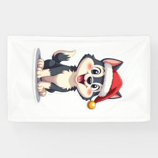 Weihnachts Husky Hundeliebhaber Malamute (2) Banner