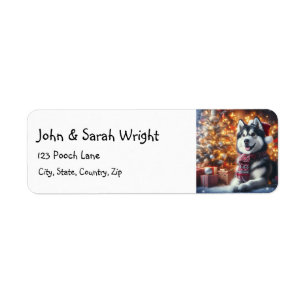 Weihnachts-Husky-Hundeschrift