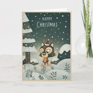 Weihnachts-Husky-Welpe Karte
