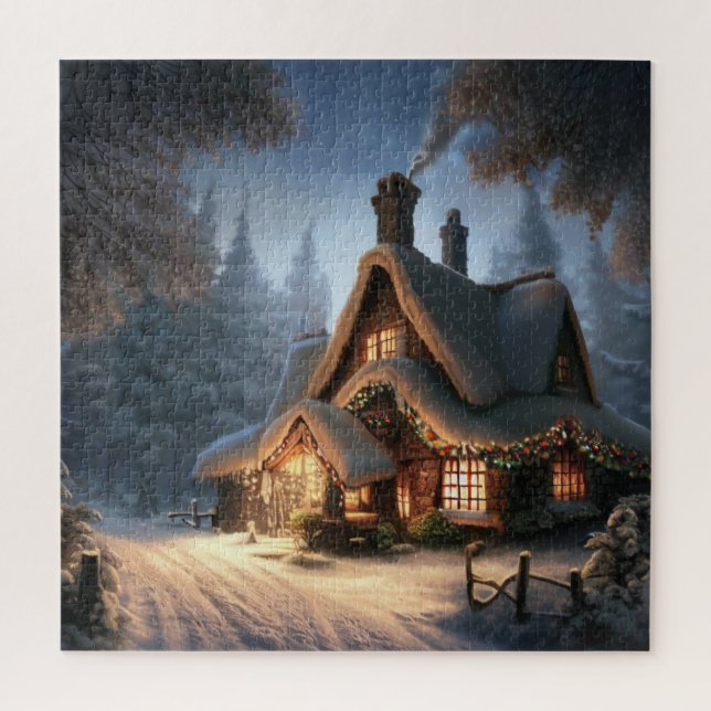 Weihnachts-Hütte (5) Puzzle (Vertikal)