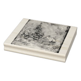 Weihnachts-Hütte Gummistempel