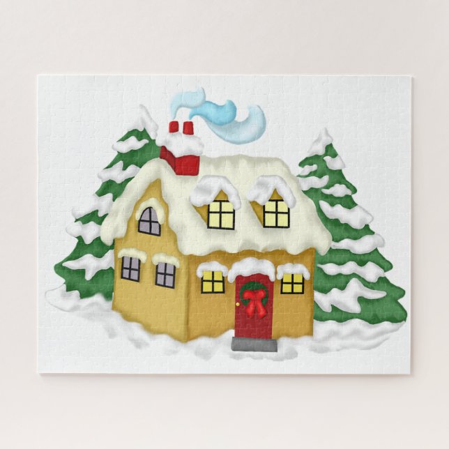 Weihnachts-Hütte Puzzle (Horizontal)