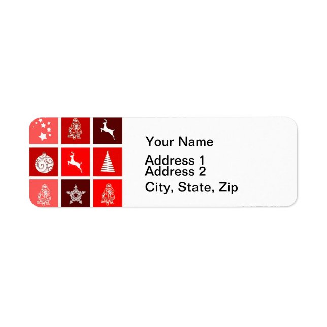 Weihnachts Icon Red Squares Holiday Art Classic (Vorne)