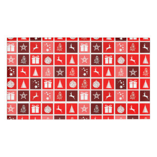 Weihnachts Icon Red Squares Holiday Art Classic Namenschild
