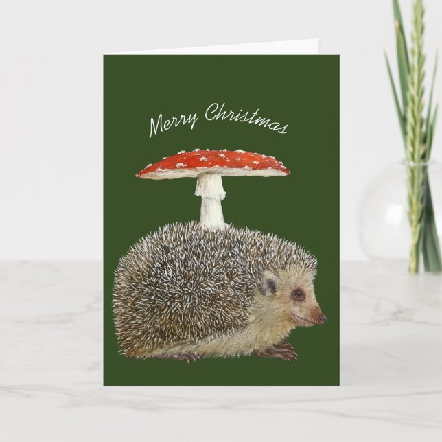 Weihnachts-Igel Karte (Vorderseite)