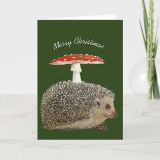 Weihnachts-Igel Karte