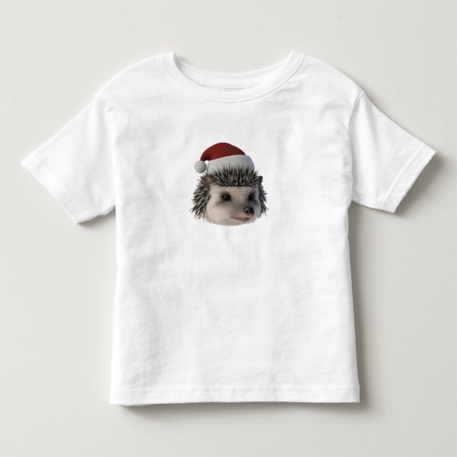 Weihnachts-Igel oder Opossum mit Santa Costum Kleinkind T-shirt (Vorderseite)