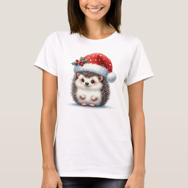 Weihnachts-Igel T-Shirt (Vorderseite)