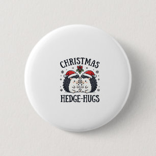 Weihnachts-Igel-Umarmer Süßer Igel Feiertags-Desig Button