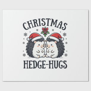 Weihnachts-Igel-Umarmer Süßer Igel Feiertags-Desig Geschenkpapier