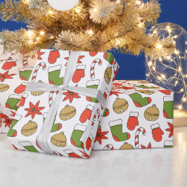 Weihnachts-Ikonen-Geschenkpapier Geschenkpapier