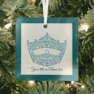 Weihnachts-Ikonenkrone Ornament Aus Glas
