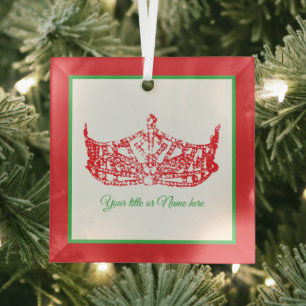Weihnachts-Ikonenkrone Ornament Aus Glas