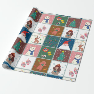 Weihnachts-Illustration - Matte Wrapping Paper Geschenkpapier