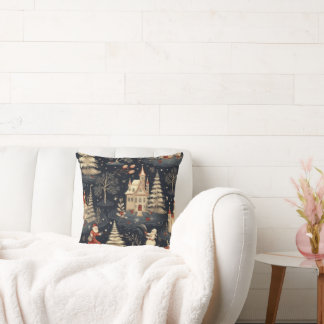 Weihnachts-Illustrationsmuster Kissen