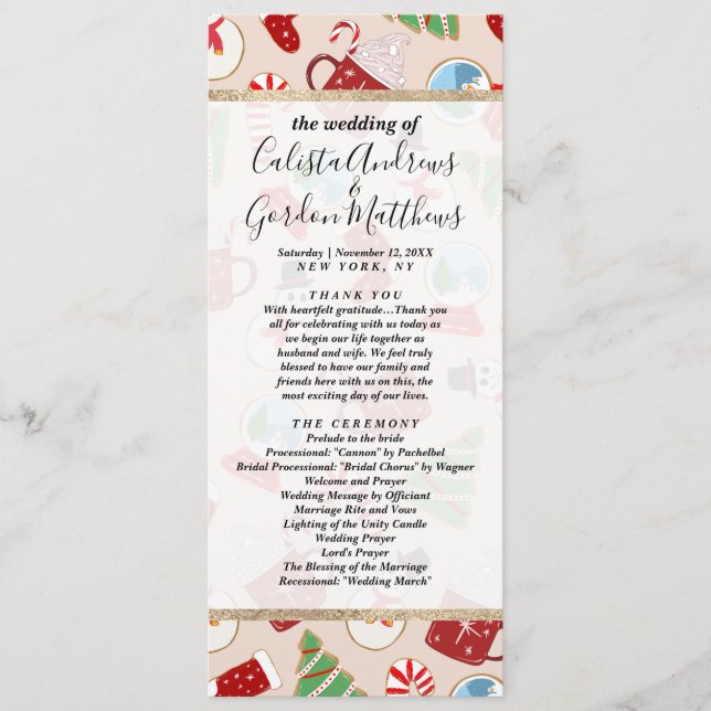 Weihnachts-Illustrationsmuster Programm (Vorderseite)