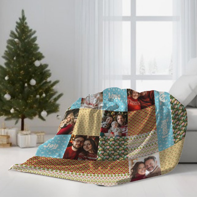 Weihnachts-Imitate Patchwork Keepake Foto Family Fleecedecke (Von Creator hochgeladen)