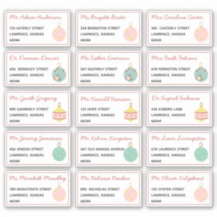 Weihnachts-individuelle Lieferadresse Aufkleber