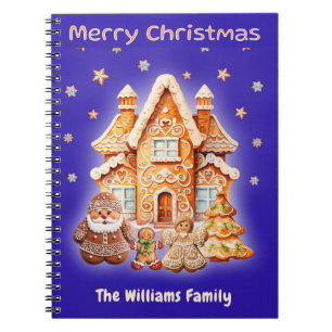 Weihnachts-Individuelle Name Gingerbread Einzigart Notizblock