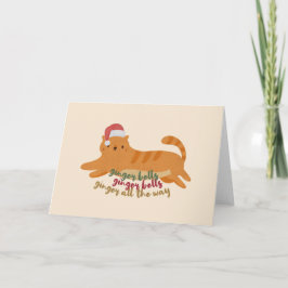 Weihnachts-Ingwer-Cat-Pun: Ingwer den ganzen Weg Karte
