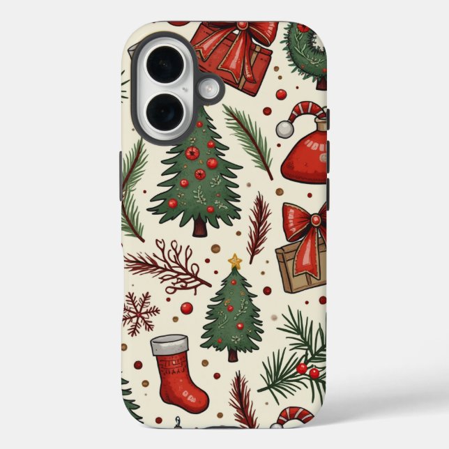 Weihnachts-iPhone 16 Fall Case-Mate iPhone Hülle (Rückseite)