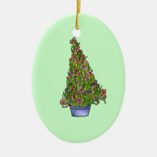 Weihnachts-Iris-Schmuck Keramik Ornament