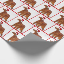 Weihnachts-Irish Setter im Schnee