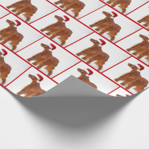 Weihnachts-Irish Setter im Schnee Geschenkpapier