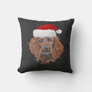 Weihnachts-Irish-Setter-Klassik-T-Shirt Kissen