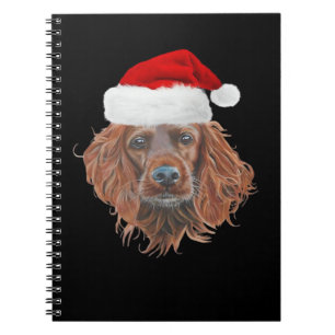 Weihnachts-Irish-Setter-Klassik-T-Shirt Notizblock