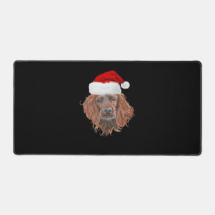 Weihnachts-Irish-Setter-Klassik-T-Shirt Schreibtischunterlage